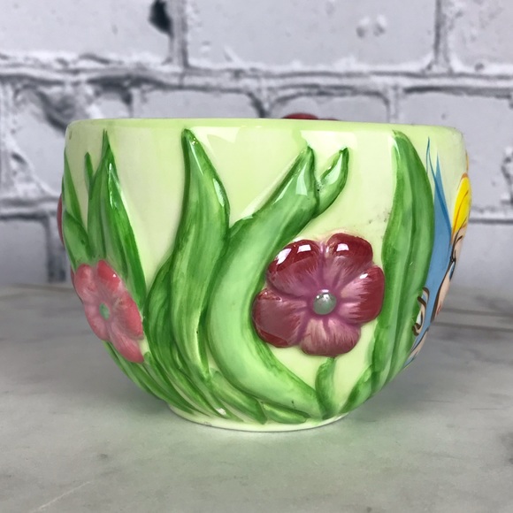 Disney Store Exclusive Tinker Bell 3D Ceramic Flower Tea Cup / Small Coffee Mug - Picture 2 of 10